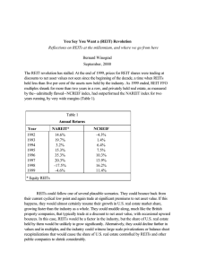 Bernard Winograd You Say You Want a (REIT) Revolution