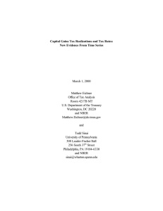 March 1, 2000 Matthew Eichner Office of Tax Analysis