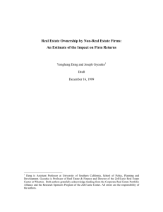 Real Estate Ownership by Non-Real Estate Firms: Draft