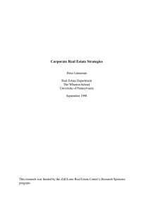 Corporate Real Estate Strategies