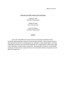 DRAFT (6-29-97)  Polarization and Public Housing in the United States