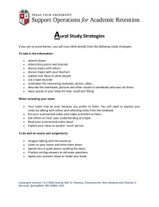A ural Study Strategies
