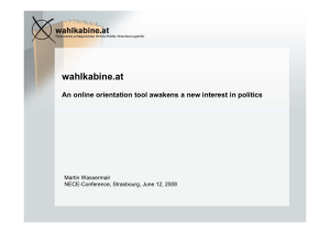 wahlkabine.at An online orientation tool awakens a new interest in politics