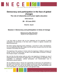 Democracy and participation in the face of global changes