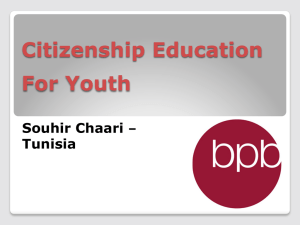 Citizenship Education For Youth Souhir Chaari