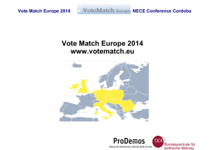 Vote Match Europe 2014 www.votematch.eu NECE Conference Cordoba