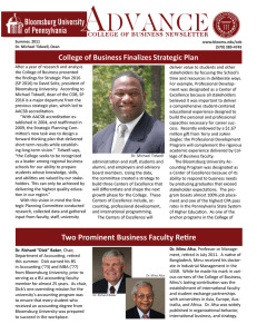 College of Business Finalizes Strategic Plan