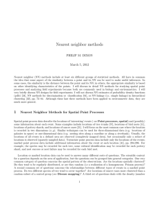 Nearest neighbor methods PHILIP M. DIXON March 5, 2012