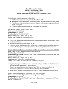 Board Presentation Outline Chabot College Grants Update November 17, 2015