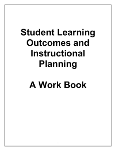 Student Learning Outcomes and Instructional