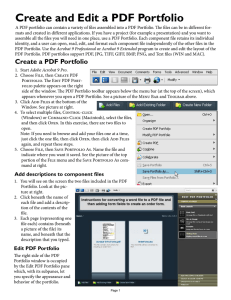 Create and Edit a PDF Portfolio