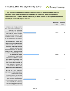 February 3, 2012 - Flex Day Follow-Up Survey