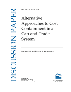 DISCUSSION PAPER Alternative Approaches to Cost