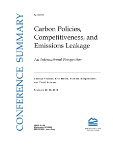 Carbon Policies, Competitiveness, and Emissions Leakage