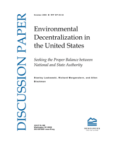 Environmental Decentralization in the United States