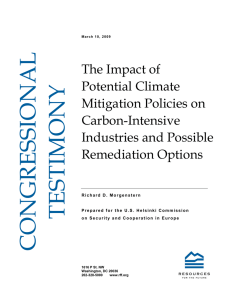 The Impact of Potential Climate Mitigation Policies on Carbon-Intensive