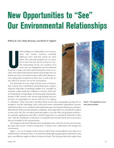 U New Opportunities to “See” Our Environmental Relationships