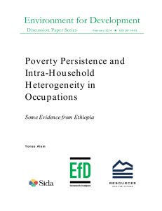 Environment for Development Poverty Persistence and Intra-H ou sehold H eterogeneity in