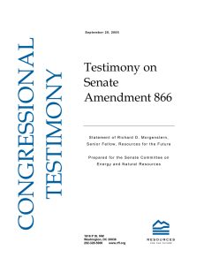 Testimony on Senate Amendment 866