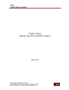 Chabot College Batting Cage DSA Submittal Analysis CHA