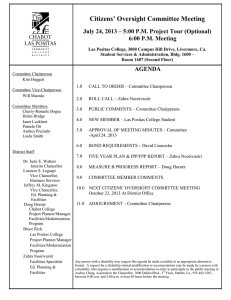 Citizens’ Oversight Committee Meeting 6:00 P.M. Meeting