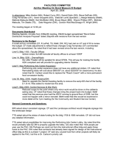 FACILITIES COMMITTEE Ad-Hoc Meeting On Bond Measure B Budget April 20, 2006