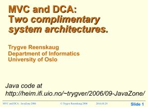 MVC and DCA: wo complimentary system architectures. Java code at