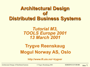 Architectural Design of Distributed Business Systems Tutorial M3,