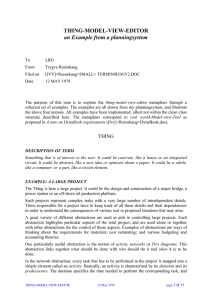 THING-MODEL-VIEW-EDITOR an Example from a planningsystem