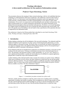 Working with objects  Professor Trygve Reenskaug, Taskon