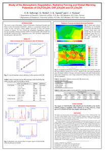 Study of the Atmospheric Degradation, Radiative Forcing and Global Warming FCH