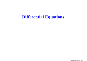 Differential Equations Lectures INF2320 – p. 1/64