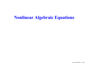 Nonlinear Algebraic Equations Lectures INF2320 – p. 1/88