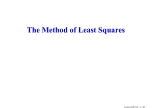 The Method of Least Squares Lectures INF2320 – p. 1/80