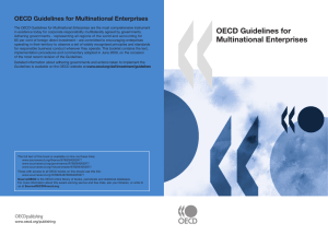 OECD Guidelines for OECD Guidelines for Multinational Enterprises