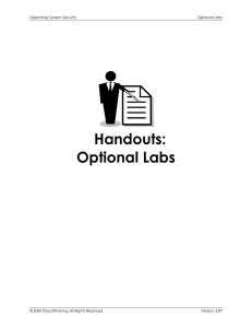 0 Handouts: Optional Labs