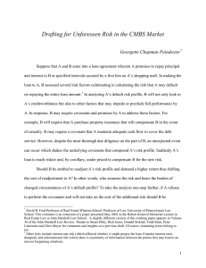 Drafting for Unforeseen Risk in the CMBS Market  Georgette Chapman Poindexter