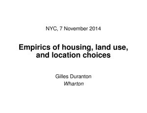 Empirics of housing, land use, and location choices NYC, 7 November 2014
