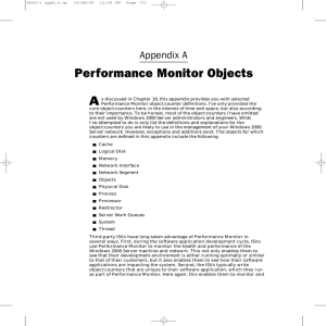 A Performance Monitor Objects Appendix A