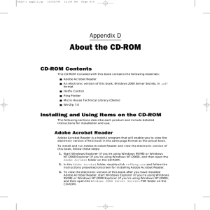 About the CD-ROM Appendix D CD-ROM Contents