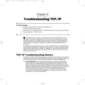 Troubleshooting TCP/IP Chapter 5