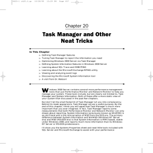 Task Manager and Other Neat Tricks Chapter 20 In This Chapter