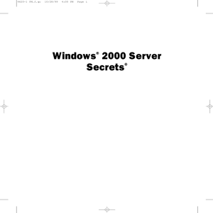 Windows 2000 Server Secrets ®