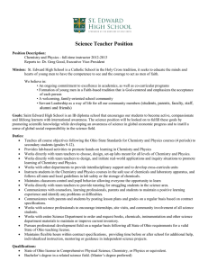 Science Teacher Position