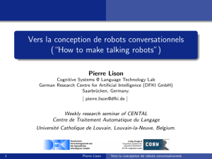 Vers la conception de robots conversationnels (“How to make talking robots”)