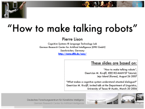 “How to make talking robots” Pierre Lison