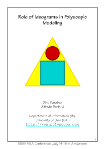 Role of Ideograms in Polyscopic Modeling