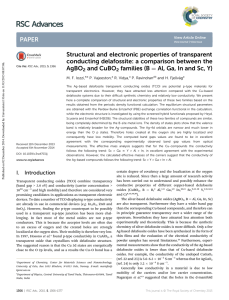 Structural and electronic properties of transparent