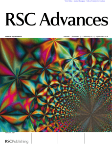 RSC Advances www.rsc.org/advances View Online