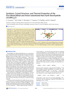 Synthesis, Crystal Structure, and Thermal Properties of the